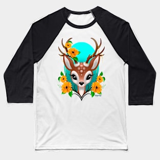 It’s Sunflowers Deer Baseball T-Shirt